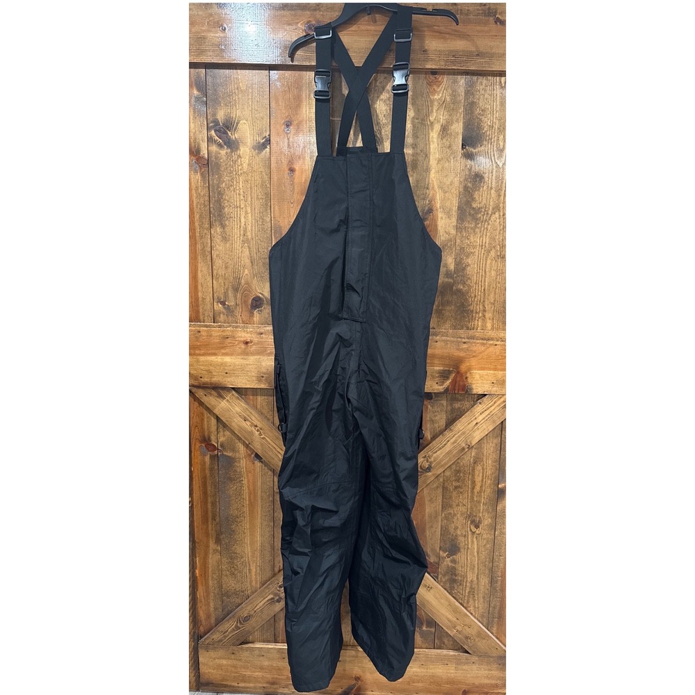 Frogg Toggs Mens XL Waterproof Bib Overalls Black Rain Gear Fishing Hunting